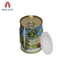 China manufacturer food grade coconut oil tin packaging 400ml coconut oil tin cans